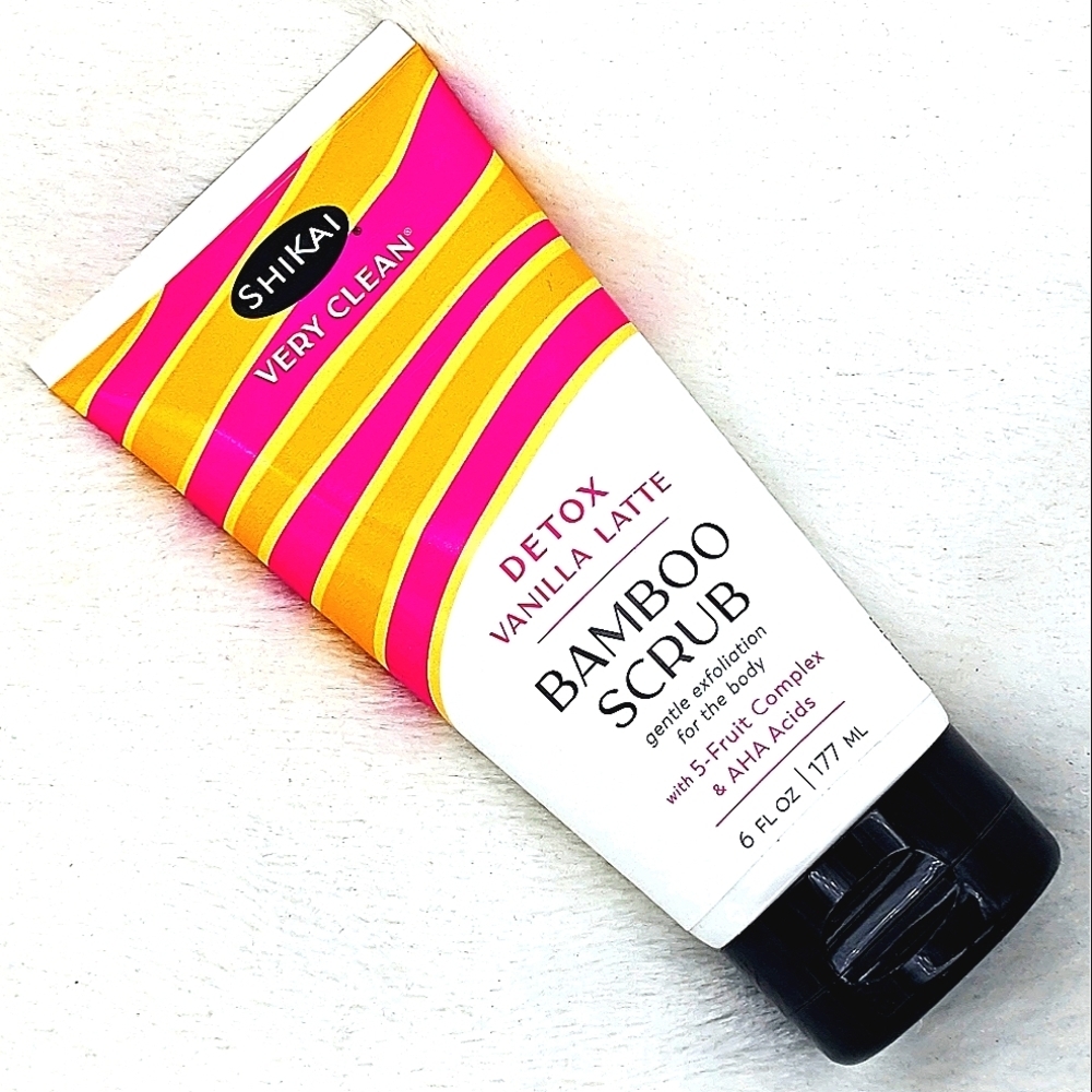 🔴 SHIKAI Very Clean Detox Vanilla Latte Bamboo Scrub